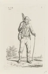 Boer uit de Ardennen met schoffel