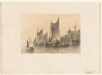 Zeilboten op rivier