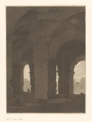Onder de bogen van het Colosseum