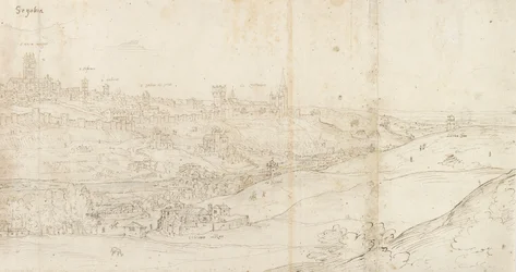 Panoramisch uitzicht op Segovia vanuit het oosten