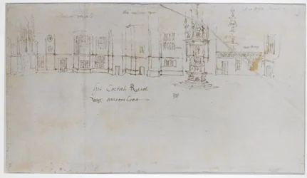 De fontein binnenplaats, Hampton Court Palace, ca. 1544