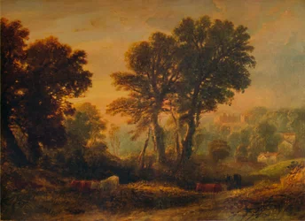 Kasteel Dunster: Zonsondergang, ca. 1850, 1935