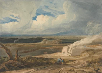 Landschap met kalkoven