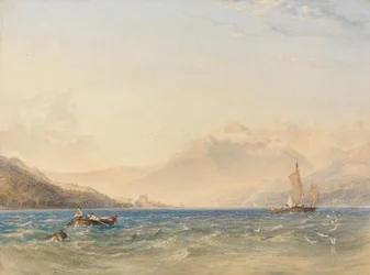 Het Hoofd van Loch Fyne, met Dindarra Kasteel