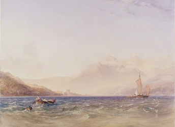 Het einde van Loch Fyne, met Dindarra Castle, 1850