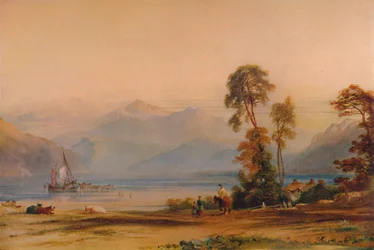 Uitzicht op Snowdon vanuit Tremadoc, ca. 1842, 1935
