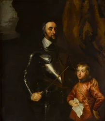 Portret van Thomas, de graaf van Arundel met een van zijn kleinzonen