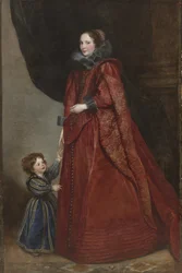 Een Genuese dame met haar kind