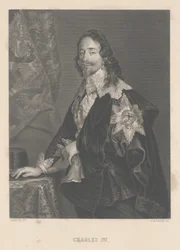 Karel I, gegraveerd door A.H. Payne