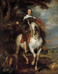 Ruiterportret van Don Francisco de Moncada, graaf Dossuna, ambassadeur van koning Filips IV van Spanje in Brussel