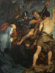 Jezus Christus draagt het kruis
