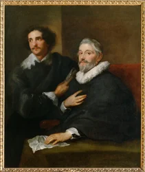 Portretten van twee edelsteensnijders (schilderij op doek)