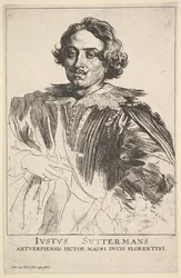 Portret van Justus Suttermans, 17e eeuw