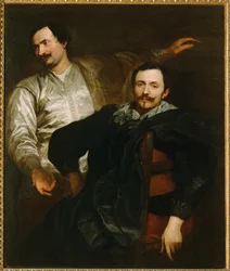 Portretten van de schilders Lucas en Cornelis de Wael (schilderij op doek)