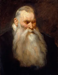 Studiehoofd van een oude man met een witte baard, ca. 1617-20