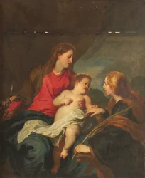 Het mystieke huwelijk van St. Catharina van Alexandrië