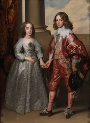 Willem II, prins van Oranje, en zijn bruid Mary Stuart. Dubbelportret van Willem II (1626-1650), prins van Oranje, en prinses Mary Stuart (1631-1660), later Princess Royal