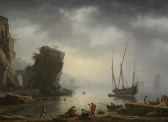 Middellandse Zee Kustscène, 1746