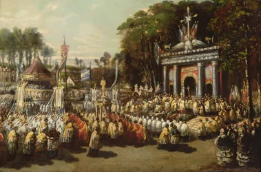 Processie van het Heilig Sacrament, 1855
