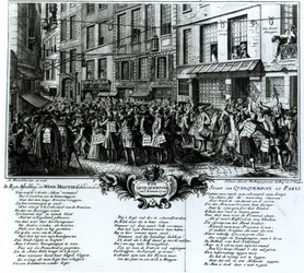 Rue Quinquempoix in 1720