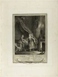 Naar bed gaan, uit Monument du Costume Physique et Moral de la fin du Dix-huitième siècle