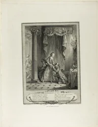 De gebeurtenis op het bal, uit Monument du Costume Physique et Moral de la fin du Dix-huitième siècle