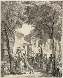 De parade op de boulevard