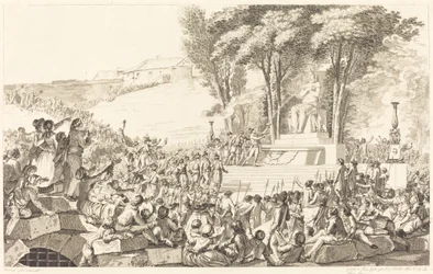 De Fontein van de Regeneratie op de puinhopen van de Bastille, 10 april 1793