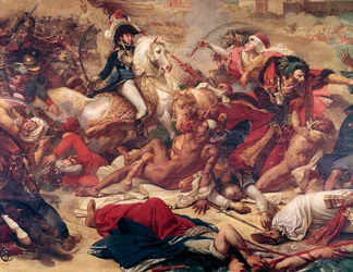 Slag bij Abukir, generaal Murat vecht tegen het Ottomaanse leger (Detail)