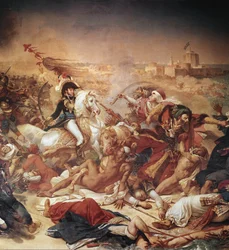 Slag bij Abukir, generaal Murat vecht tegen het Ottomaanse leger (detail)