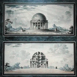 Ontwerp voor een huis voor een kosmopoliet, 1783 (detail)