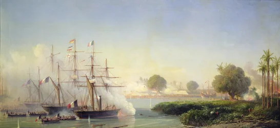 Bestorming van de Citadel van Saigon door Viceadmiraal Rigault de Genouilly, 17 februari