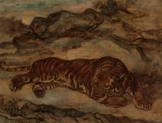 Tijger in Rust, ca. 1850-65
