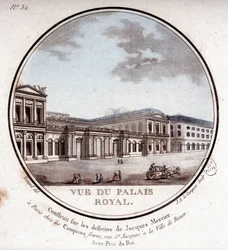 Uitzicht op het Koninklijk Paleis in Parijs - in 
