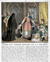 Abt Suger (1082-1152) wordt benoemd tot regent van Frankrijk, 1788