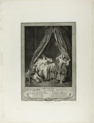 Opkomst, uit Monument du Costume Physique et Moral de la fin du Dix-huitième siècle