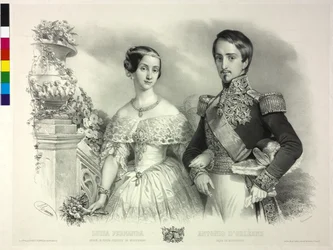 Infanta van Spanje met haar echtgenoot Antoine d