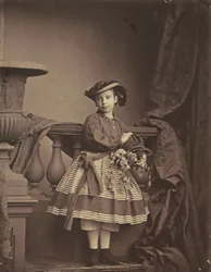 Portret van een meisje,c. 1850 (foto)