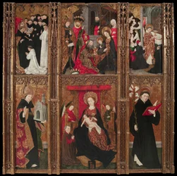 Altaarstuk van de Maagd, de heilige Augustinus en de heilige Nicolaas van Tolentino