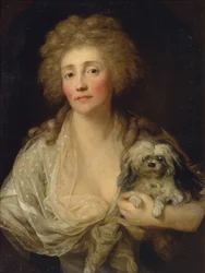 Portret van Anna Oraczewska met de Hond, 1789