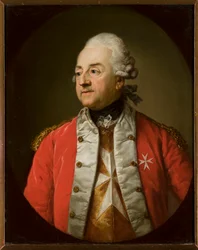Portret van Johann N. Schaffgotsch in militair uniform