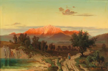 Zonsondergang boven de Hoher Göll