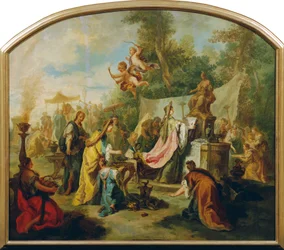 Antieke offerscène