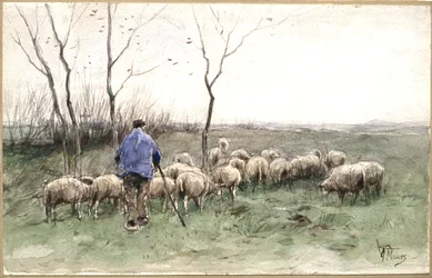 Een herder en zijn kudde