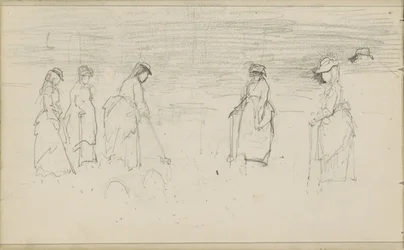 Croquet spelende vrouwen