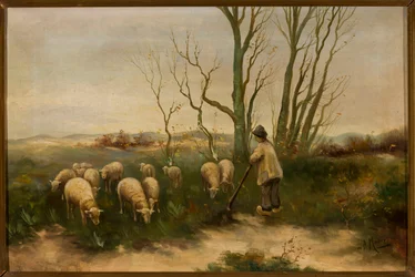 Herder en schapen