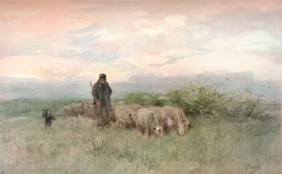 Herder en kudde, 19e eeuw