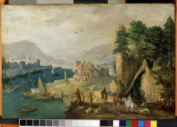 Dorp bij de bergen