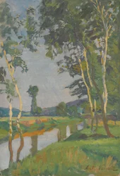 Sloveens: Berken aan het water