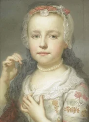 Portret van een jong meisje, waarschijnlijk Julie Carlotta Mengs, zuster van de kunstenaar